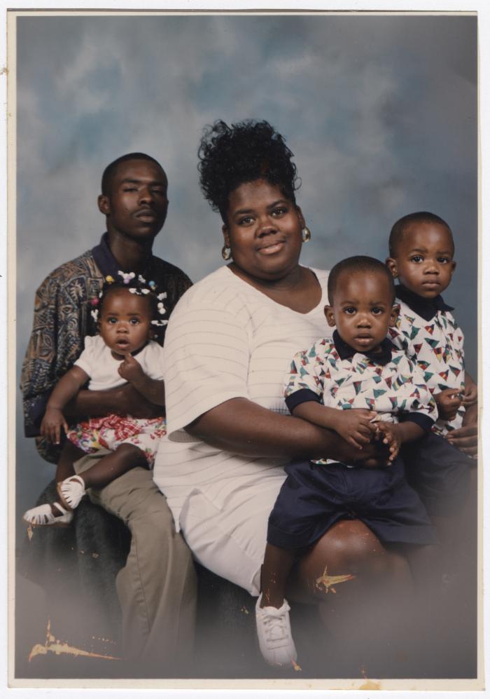 Shonique Comegys and Charles Blake with children