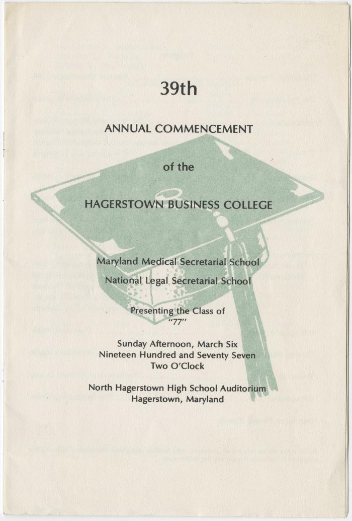 39th Annual Commencement of the Hagerstown Business School
