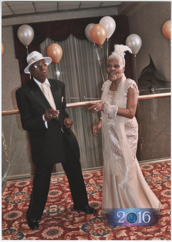 Hubert "Pie" Phillips and Jolly Phillips dance the night away at the Kennard Alumni Reunion, 2016