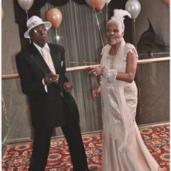 Hubert "Pie" Phillips and Jolly Phillips dance the night away at the Kennard Alumni Reunion, 2016