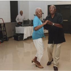Hubert "Pie" Phillips and Jolly Phillips practices for the Kennard Alumni Association dance