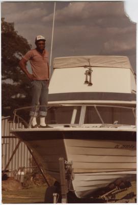 Marvin Leslie Jones Standing on a Boat