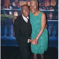 Hubert "Pie" Phillips and Jolly Phillips pose at the Kennard Alumni Reunion, 2014