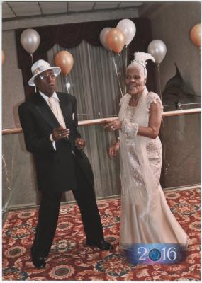 Hubert "Pie" Phillips and Jolly Phillips dance the night away at the Kennard Alumni Reunion, 2016