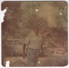 Faded Photo of a Man Outside