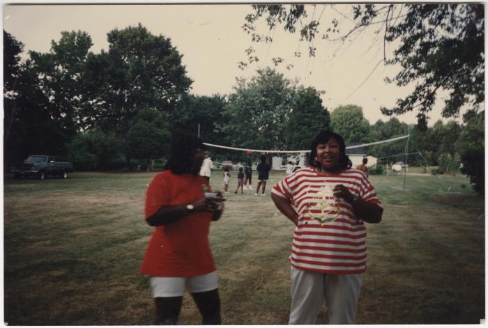 Two Women at an Outdoor Gathering