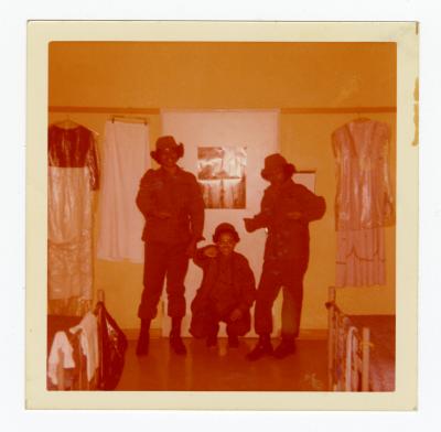 Eleanor Rochelle Ringgold and two others in uniform 