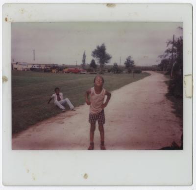 Two Boys Playing Outside