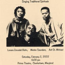 playbill for Sepia performance at Prince Theatre