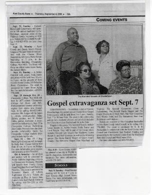 Announcement of Gospel Concert