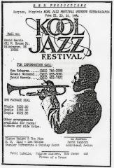 Flier for Kool Jazz Festival