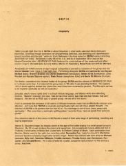 Artist biographies of Sepia band and members