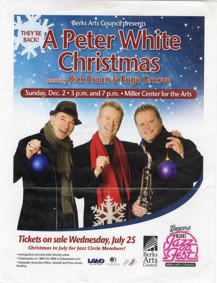 Flier for Peter White Jazz Concert
