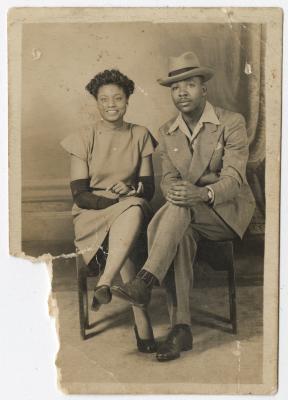Shirley Jones' "Uncle Leslie" and a Woman, Photographed March 23rd, 1946