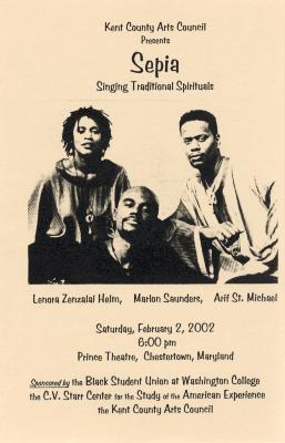 playbill for Sepia performance at Prince Theatre