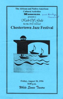 playbill for the Chestertown Jazz Festival inaugural gala