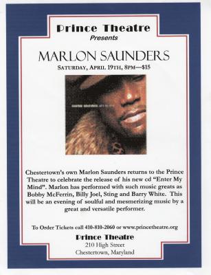 Marlon Saunders Concert at Prince Theater ca. 2004