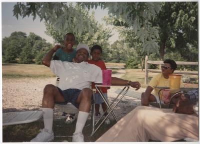 Shirley and Marvin Jones Spending Time Outside with Children