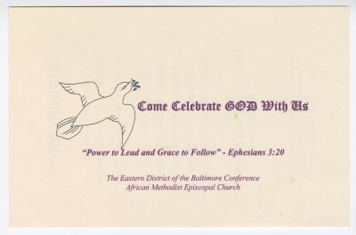 Mary Walker's ordination announcement 