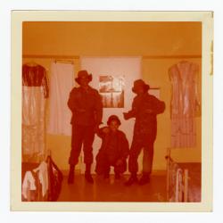 Eleanor Rochelle Ringgold and two others in uniform 