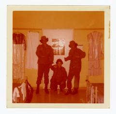Eleanor Rochelle Ringgold and two others in uniform 