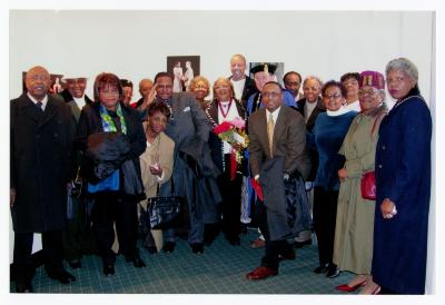 Ruth Briscoe receiving an award at Washington College