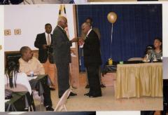 Sam Ringgold Sr. accepting a gift at his 80th birthday celebration