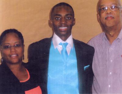 Grandson Richard Jennings Jr. with LaMonte Cooke and his wife Linda