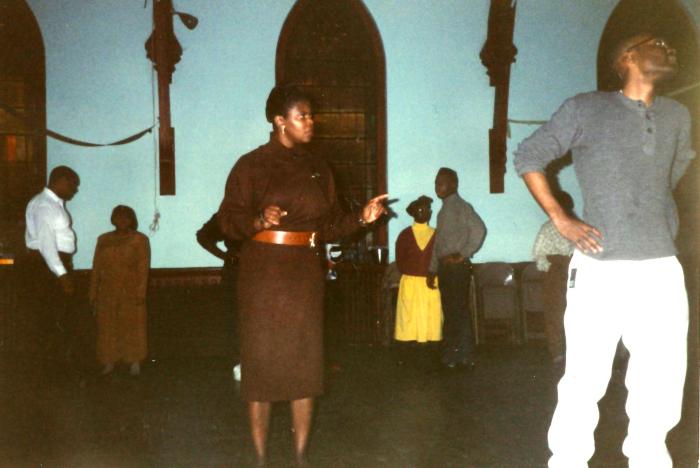 Debutante practice session with choreographer JoAnn Cason-Smith, 1989