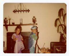 Kanisa Tiffany Johnson and child playing dress-up