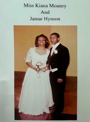 The presentation photo of Debutante Kiana Moaney with her Escort Jamar Hynson, 2007