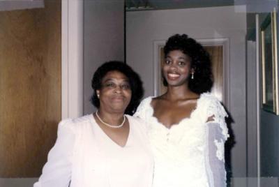 Hilda Graves (wife) and Monica Graves (daughter) Charlie Graves- Monica’s Wedding day July, 1989