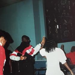 Katina Steward Moaney and her Escort practice a portion of the choreographed cotillion dance, 1989