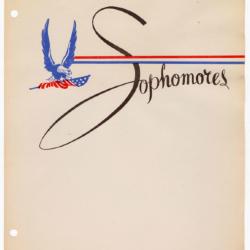 Non-consecutive draft papers from a 1944 Garnett High School yearbook 