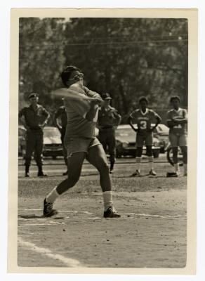 Eleanor Rochelle Ringgold playing baseball