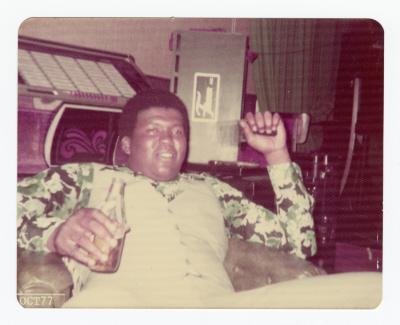 Corey "Fat Cat" Hackett lounging 