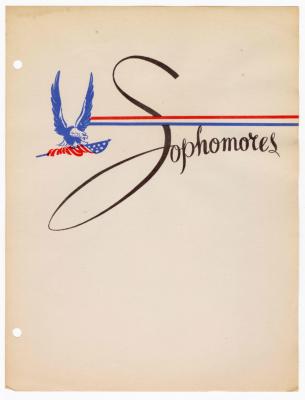 Non-consecutive draft papers from a 1944 Garnett High School yearbook 