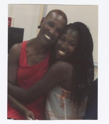 Kim Briscoe Moody and daughter Imani hugging